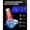 imageAUTOONE Upgraded 9005HB3 LED Light Bulbs 600 Ultra Brightness 6500K Cool White 11 Halogen Size Replacement 60000Hrs Long Service Life with Turbo Fan Plug and Play Fog Lamps Pack of 29006HB4