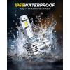 imageAUTOONE Upgraded 9005HB3 LED Light Bulbs 600 Ultra Brightness 6500K Cool White 11 Halogen Size Replacement 60000Hrs Long Service Life with Turbo Fan Plug and Play Fog Lamps Pack of 29005HB39006HB4
