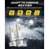 imageAUTOONE Upgraded 9005HB3 LED Light Bulbs 600 Ultra Brightness 6500K Cool White 11 Halogen Size Replacement 60000Hrs Long Service Life with Turbo Fan Plug and Play Fog Lamps Pack of 2H1