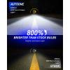 imageAUTOONE Upgraded 9005HB3 LED Light Bulbs 600 Ultra Brightness 6500K Cool White 11 Halogen Size Replacement 60000Hrs Long Service Life with Turbo Fan Plug and Play Fog Lamps Pack of 2H1