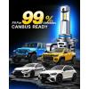 imageAUTOONE Upgraded 9005HB3 LED Light Bulbs 600 Ultra Brightness 6500K Cool White 11 Halogen Size Replacement 60000Hrs Long Service Life with Turbo Fan Plug and Play Fog Lamps Pack of 29005HB39006HB4