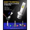 imageAUTOONE Upgraded 9005HB3 LED Light Bulbs 600 Ultra Brightness 6500K Cool White 11 Halogen Size Replacement 60000Hrs Long Service Life with Turbo Fan Plug and Play Fog Lamps Pack of 2H1