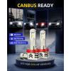 imageAUTOONE Upgraded 9005HB3 LED Light Bulbs 600 Ultra Brightness 6500K Cool White 11 Halogen Size Replacement 60000Hrs Long Service Life with Turbo Fan Plug and Play Fog Lamps Pack of 2H11H8H9