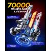 imageAUTOONE Upgraded 9005HB3 LED Light Bulbs 600 Ultra Brightness 6500K Cool White 11 Halogen Size Replacement 60000Hrs Long Service Life with Turbo Fan Plug and Play Fog Lamps Pack of 29005HB39006HB4