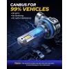 imageAUTOONE H119005H9HB3 Bulbs Combo 70000LM Super Bright H11 9005 Fog Light Bulbs 11 Size White Pack of 4