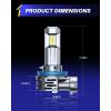 imageAUTOONE H11 9005 LED Bulb Direct Fit 11 Mini Size 70000LM H8H9 HB3 Combo Fog Lights with Cooling Fan IP68 Pack of 49005HB3H11H8H9