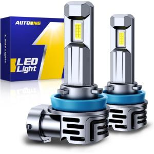 imageAUTOONE H11 9005 LED Bulb Direct Fit 11 Mini Size 70000LM H8H9 HB3 Combo Fog Lights with Cooling Fan IP68 Pack of 4H8H9H11