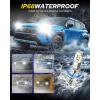 imageAUTOONE 80000LM 9005HB3 and H11H9H8 Fog Light Bulbs 800 Brightness HB3 H11 Bulbs Combo with Cooling Fan 6500K White Pack of 4