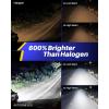 imageAUTOONE 9005 9006 LED Light Bulbs Combo 600 Super Bright 6000K Cool White 11 Mini Halogen Size 9005 HB3 ampamp 9006 HB4 Accessory Fog Light NonPolarity Plug and Play Pack of 4H139008