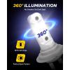 imageAUTOONE 9005 9006 Light Bulbs Combo Super Bright 6000K Cool White 11 Mini Halogen Size 9005 HB3 ampamp 9006 HB4 Accessory Fog Light NonPolarity Plug and Play Pack of 4H7H7LL