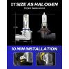 imageAUTOONE 9012 Led Bulbs 24000LM with Cooling Fan HIR2 Powersport Fog Lamp IP68 Waterproof Quick Installation Pack of 29005HB3