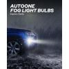 imageAUTOONE 9012 Led Bulbs 24000LM with Cooling Fan HIR2 Powersport Fog Lamp IP68 Waterproof Quick Installation Pack of 29005HB3