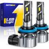 imageAUTOONE H11 LED Fog Light 20000LM 6000K White H11H9H8H16JP Fog Lamp or DRL Wireless Easy Installation IP68 Pack of 2White