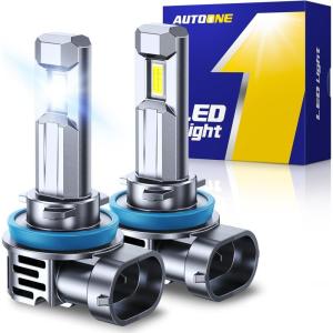 imageAUTOONE 9012 Led Bulbs 24000LM with Cooling Fan HIR2 Powersport Fog Lamp IP68 Waterproof Quick Installation Pack of 2H11H8H9