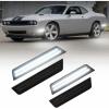 imageAUTOONE Upgraded LED Side Marker Lights For 20082014 Dodge Challenger White Front ampamp Rear Fender Parking Lamps Smoked Lens Driver ampamp Passenger Side 4PCSFront  Rear White