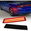 imageAUTOONE Upgraded LED Side Marker Lights For 20082014 Dodge Challenger White Front ampamp Rear Fender Parking Lamps Smoked Lens Driver ampamp Passenger Side 4PCSRear  Red