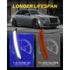 imageAUTOONE Upgraded Dynamic LED Side Marker Lights White Compatible With 20152023 Chrysler 300 White Front ampamp Rear Bumper Marker Lamps Smoked Len 4PCSWhite