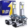 imageAUTOONE 9005 LED Bulb 900 Brighter UltraBright 6500K White 11 Mini Size No Adapter Required Plug N Play Long Lifespan No Flicker 99 Compatibility 2PCS9005HB3