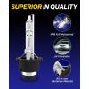 imageAUTOONE 2024 Upgraded D3S D3R HID Headlight Bulb 300 Brighter Lightness 6000K White 66340 42403 42302 35W Xenon Headlight Bulbs Super Bright D3S HID Bulbs Original Replacement Easy installationD2S