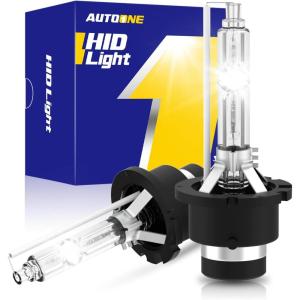 imageAUTOONE 2024 Upgraded D3S D3R HID Headlight Bulb 300 Brighter Lightness 6000K White 66340 42403 42302 35W Xenon Headlight Bulbs Super Bright D3S HID Bulbs Original Replacement Easy installationD4S