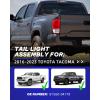 imageAUTOONE For Toyota Tacoma Tail Lights Assembly Tail Lamp Assembly Fit for 20162023 Tacoma Pickup Rear Factory OEM Passenger Side Without BulbsLeft Side