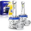 imageAUTOONE H8 H11 H16 LED Fog Light Bulbs or DRL 6000K White Super Bright for Automotive Car Fog Lights Replacement 50000 Hours Lifespan Plug and Play Pack of 2