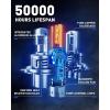 imageAUTOONE 9003 H4 HB2 LED Bulb 50000LM 900 Brightness Compact Design 99 Compatibility Longer Lifespan IP68 Quick Installation Pack of 2H4HB29003