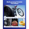 imageAUTOONE Tire Inflator Portable Air Compressor 150PSI Air Pump for Car Tires with Tire Pressure Gauge 3X Faster One Click Smart Cordless Tire Air Pump for Car Motorcycle Bike Ball and More5200mAh