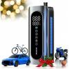 imageAUTOONE Tire Inflator Portable Air Compressor 150PSI Air Pump for Car Tires with Tire Pressure Gauge 3X Faster One Click Smart Cordless Tire Air Pump for Car Motorcycle Bike Ball and More5200mAh