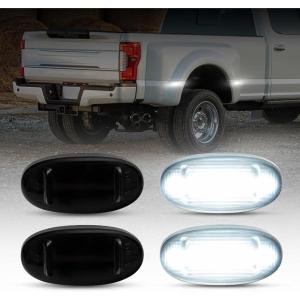 imageAUTOONE LED Side Marker Lights for 20112022 Ford F250 F350 F450 F550 Super Duty Bed Fender White Dual Rear Wheel Marker Lamps Smoked Len 4PCS