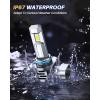 imageAUTOONE 9005 9006 Bulbs Combo 80000LM 6000K White Super Bright 9005HB3 9006HB4 Fanless Halogen Replacement Fog Light Bulbs NonPolarity Anti Flicker Plug and Play Pack of 490059006