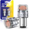 imageAUTOONE Upgraded 1156 LED Bulb White 500 Super Bright 7506 BA15S P21W LED Replacement with Projector for Backup Reverse Tail Brake DRL Signal Parking Lights Pack of 2Red