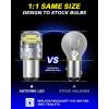 imageAUTOONE Upgraded 1156 LED Bulb White 500 Super Bright 7506 BA15S P21W LED Replacement with Projector for Backup Reverse Tail Brake DRL Signal Parking Lights Pack of 2White