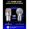imageAUTOONE Upgraded 1156 LED Bulb White 500 Super Bright 7506 BA15S P21W LED Replacement with Projector for Backup Reverse Tail Brake DRL Signal Parking Lights Pack of 2Red