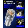 imageAUTOONE Upgraded 1156 LED Bulb White 500 Super Bright 7506 BA15S P21W LED Replacement with Projector for Backup Reverse Tail Brake DRL Signal Parking Lights Pack of 2Amber Yellow