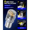 imageAUTOONE Upgraded 1156 LED Bulb White 500 Super Bright 7506 BA15S P21W LED Replacement with Projector for Backup Reverse Tail Brake DRL Signal Parking Lights Pack of 2Amber Yellow