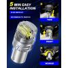 imageAUTOONE Upgraded 1156 LED Bulb White 500 Super Bright 7506 BA15S P21W LED Replacement with Projector for Backup Reverse Tail Brake DRL Signal Parking Lights Pack of 2White