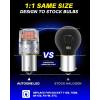 imageAUTOONE Upgraded 1156 LED Bulb White 500 Super Bright 7506 BA15S P21W LED Replacement with Projector for Backup Reverse Tail Brake DRL Signal Parking Lights Pack of 2Red