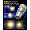 imageAUTOONE Upgraded 1156 LED Bulb White 500 Super Bright 7506 BA15S P21W LED Replacement with Projector for Backup Reverse Tail Brake DRL Signal Parking Lights Pack of 2Amber Yellow