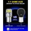 imageAUTOONE Upgraded 1156 LED Bulb White 500 Super Bright 7506 BA15S P21W LED Replacement with Projector for Backup Reverse Tail Brake DRL Signal Parking Lights Pack of 2White
