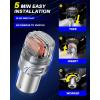 imageAUTOONE Upgraded 1156 LED Bulb White 500 Super Bright 7506 BA15S P21W LED Replacement with Projector for Backup Reverse Tail Brake DRL Signal Parking Lights Pack of 2Red