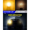 imageAUTOONE Upgraded 1156 LED Bulb White 500 Super Bright 7506 BA15S P21W LED Replacement with Projector for Backup Reverse Tail Brake DRL Signal Parking Lights Pack of 2Amber Yellow