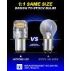 imageAUTOONE Upgraded 1156 LED Bulb White 500 Super Bright 7506 BA15S P21W LED Replacement with Projector for Backup Reverse Tail Brake DRL Signal Parking Lights Pack of 2Amber Yellow