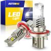 imageAUTOONE 9005 9006 Bulbs Combo 80000LM 6000K White Super Bright 9005HB3 9006HB4 Fanless Halogen Replacement Fog Light Bulbs NonPolarity Anti Flicker Plug and Play Pack of 4H139008