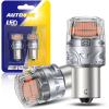 imageAUTOONE Upgraded 1156 LED Bulb White 500 Super Bright 7506 BA15S P21W LED Replacement with Projector for Backup Reverse Tail Brake DRL Signal Parking Lights Pack of 2Red