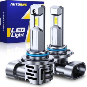 imageAUTOONE 9005 9006 Bulbs Combo 80000LM 6000K White Super Bright 9005HB3 9006HB4 Fanless Halogen Replacement Fog Light Bulbs NonPolarity Anti Flicker Plug and Play Pack of 49006HB4