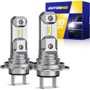 imageAUTOONE 9005 9006 Bulbs Combo 80000LM 6000K White Super Bright 9005HB3 9006HB4 Fanless Halogen Replacement Fog Light Bulbs NonPolarity Anti Flicker Plug and Play Pack of 4H7