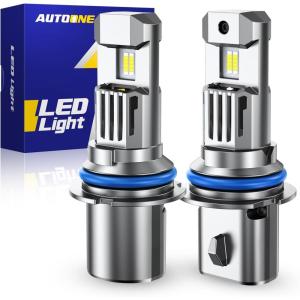imageAUTOONE 9007HB5 LED Bulb Hi Lo 50000LM for Automotive Halogen 9007 Light 11 Size 99 Compatibility PlugNPlay 70000H Longer Lifespan9007HB5