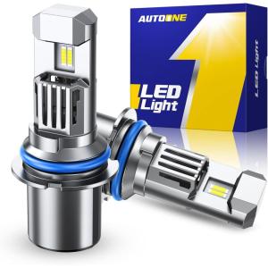 imageAUTOONE 9003 H4 HB2 LED Bulbs 50000LM for Automotive Halogen 99 Compatibility PlugNPlay 70000H Longer LifespanHB59007