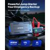 imageAUTOONE 10000A Jump Starter with Air Compressor 24000mAh Jump Box with Tire Inflator All Gas amp Diesel Portable Car Battery Booster Jumper Starter Pack Jumper Cables Type C 60W Charging Light4000A